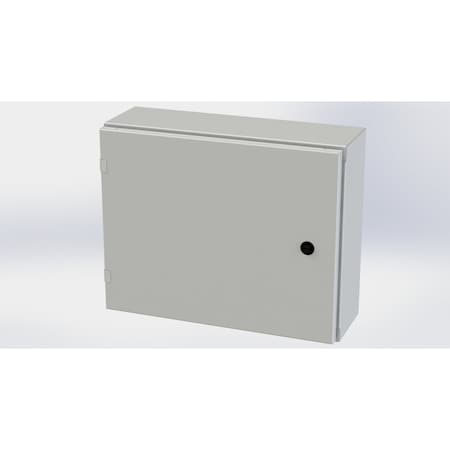Saginaw Control & Engineering 1/4 Turn Latch Electrical Enclosures, 16 in H, 6 in D, 20 in W, NEMA 3R, 4, 12, 13, Carbon Steel SCE-16EL2006LPLG